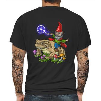 Gnome Riding Frog Hippie Peace Fantasy Psychedelic Forest Mens Back Print T-shirt | Favorety AU