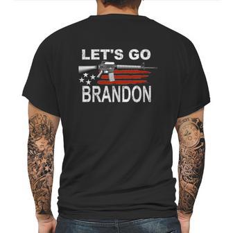 Lets Go Brandon Ar15 Stars And Stripes Mens Back Print T-shirt | Favorety CA