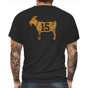 Goat 15 Vintage Mahomes Mens Back Print T-shirt | Favorety