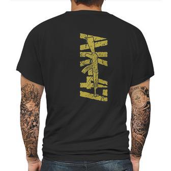 Gold Ak-47 2Nd Amendment Mens Back Print T-shirt | Favorety