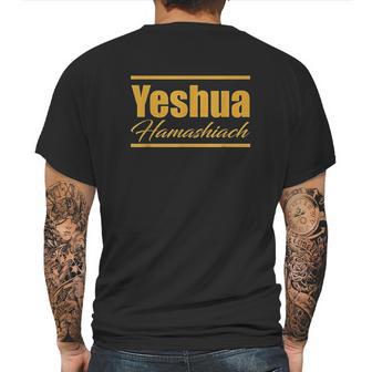 Gold Yeshua Hamashiach Mens Back Print T-shirt | Favorety AU