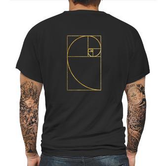 Golden Ratio Sacred Fibonacci Spiral Mens Back Print T-shirt | Favorety CA