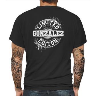 Gonzalez Funny Surname Family Tree Birthday Reunion Gift Mens Back Print T-shirt | Favorety