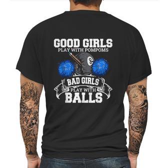 Good Girls Bad Girls Pool Player Billiards Mens Back Print T-shirt | Favorety