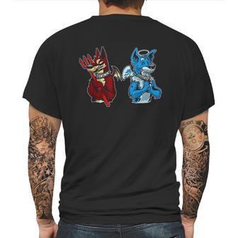 Good Vs Evil Doberman Pinscher Wolf Dog Furry Mens Back Print T-shirt | Favorety CA