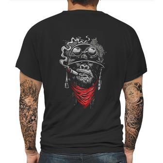 Gorilla Smoking A Cigar Cool Powerful Animal Mens Back Print T-shirt | Favorety