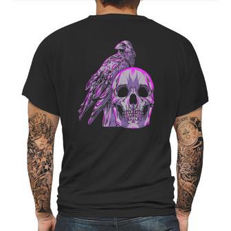 Goth Pastel Skull Crow Bird Skeleton Head Raven Gothic Lover Mens Back Print T-shirt | Favorety UK