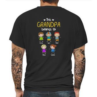 This Grandpa Belong To Emma Liam Noah Shirtc Mens Back Print T-shirt | Favorety CA