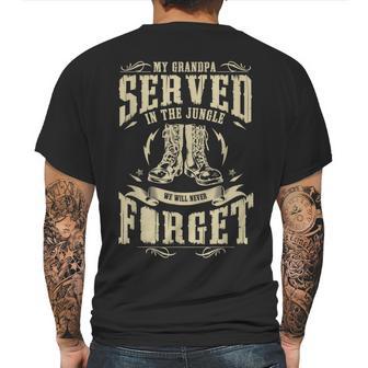 My Grandpa Served In The Jungle Vietnam Veteran Mens Back Print T-shirt | Favorety