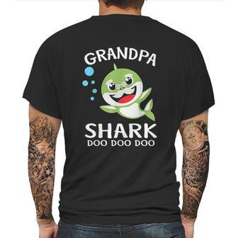 Grandpa Shark Funny Fathers Day Mens Back Print T-shirt | Favorety DE