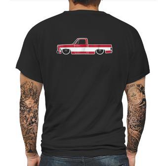 Gravy Gear 73 87 Squarebody Two Tone Red White Truck Mens Back Print T-shirt | Favorety