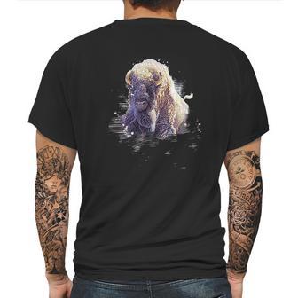 Great Native American White Buffalo Sacred Mens Back Print T-shirt | Favorety UK