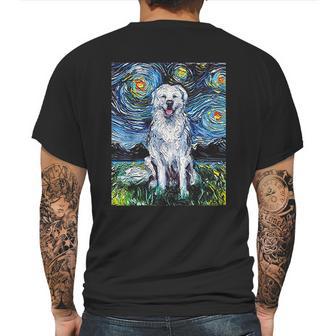 Great Pyrenees Full Version Starry Night Dog Art Mens Back Print T-shirt | Favorety DE