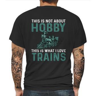 Great Train Lover Design Steam Locomotive Trainspotting Meaningful Gift Mens Back Print T-shirt | Favorety