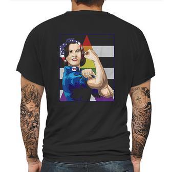 Gretchen Whitmer Staight Ally Flag Strong Woman Mens Back Print T-shirt | Favorety CA