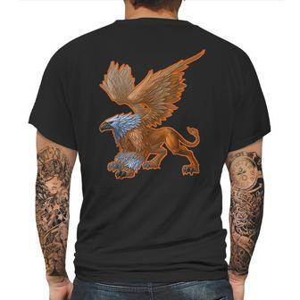 Griffin Fantasy Mystical Animal Gryphon Mens Back Print T-shirt | Favorety