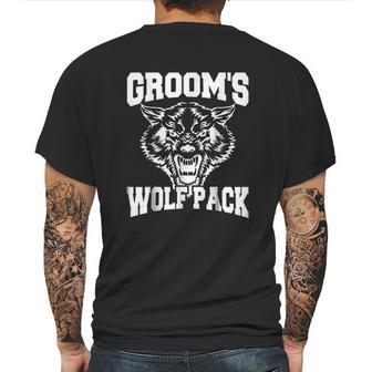 Grooms Wolfpack Bachelor Party Drinking Team Gift Mens Back Print T-shirt | Favorety