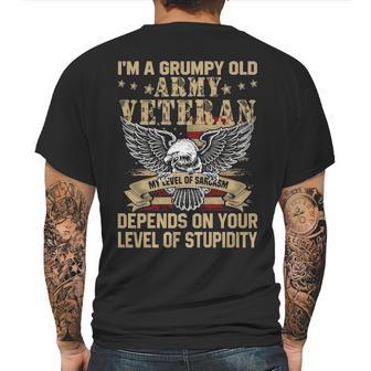 Im A Groumpy Old Army Veteran Mens Back Print T-shirt | Favorety