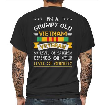 Im A Grumpy Old Vietnam Veteran Mens Back Print T-shirt | Favorety