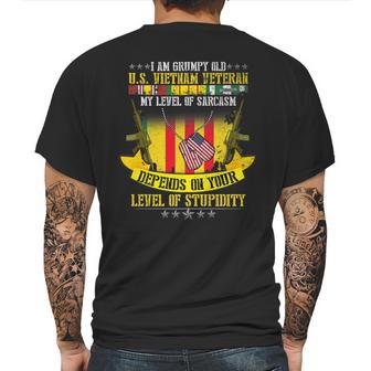 Grumpy Old Vietnam Veteran| Us Veterans Day Mens Back Print T-shirt | Favorety