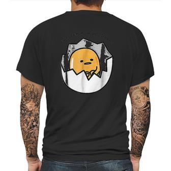 Gudetama The Lazy Egg Hiding From Responsibilities Mens Back Print T-shirt | Favorety