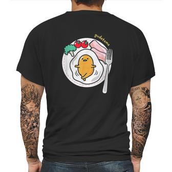 Gudetama Whatever Breakfast Plate Mens Back Print T-shirt | Favorety UK