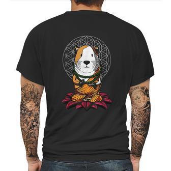 Guinea Pig Zen Yoga Meditation Cavy Sacred Geometry Mens Back Print T-shirt | Favorety