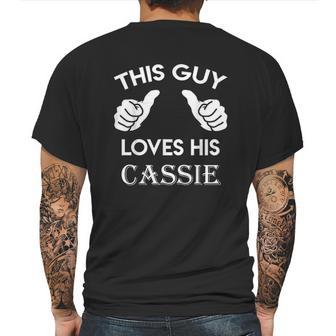 This Guy Loves His Cassie Gift Valentine Heart Belongs Mens Back Print T-shirt | Favorety AU