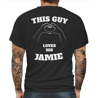 This Guy Loves His Jamie Valentine Day Gift Mens Back Print T-shirt | Favorety AU