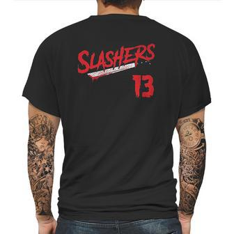 Haase Unlimited Slashers Voorhees 13 Jersey Horror Movie Friday Mens Back Print T-shirt | Favorety