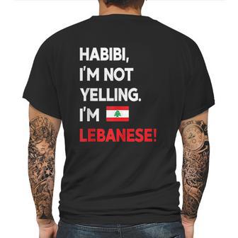 Habibi I Am Lebanese Mens Back Print T-shirt | Favorety CA