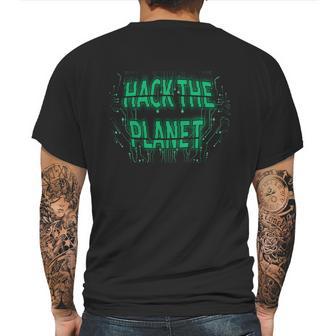 Hack The Planet Gift Great Gift For Computer Hackers Coders Gift Graphic Design Printed Casual Daily Basic Mens Back Print T-shirt | Favorety UK