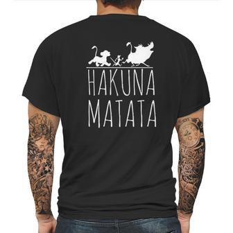 Hakuna Graphic Printed Cute Funny Mens Back Print T-shirt | Favorety