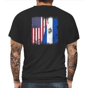 Half Salvadoran Flag Vintage El Salvador Usa Gift Mens Back Print T-shirt | Favorety UK