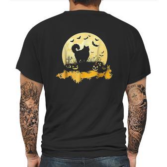 Halloween Ragdoll Cat Pumpkin Moonlight Bats Mens Back Print T-shirt | Favorety AU