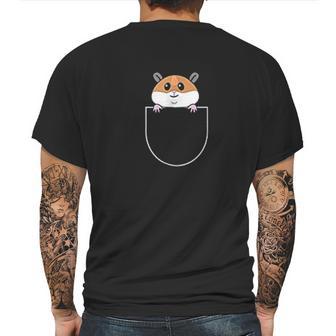 Hamster In Faux Pocket Mens Back Print T-shirt | Favorety DE