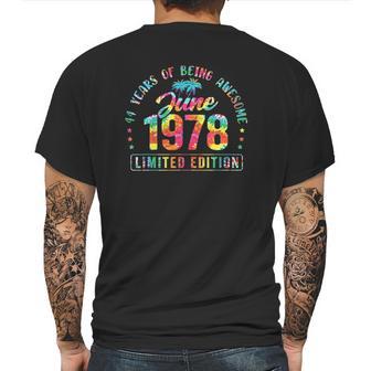 Happy 44Th Birthday Vintage June 1978 44 Years Old Mens Back Print T-shirt | Favorety