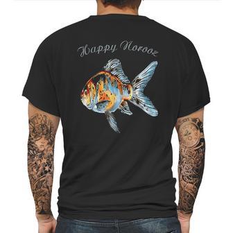 Happy Norooz Shubunkin Goldfish Persian New Year Mens Back Print T-shirt | Favorety DE