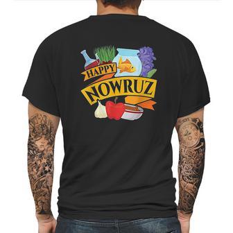 Happy Nowruz Iranian Persian New Year Haft Seen Arrangement Mens Back Print T-shirt | Favorety