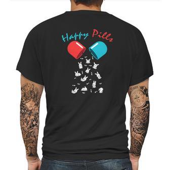 Happy Pill Bunny Funny Easter Silhouette Rabbits Mens Back Print T-shirt | Favorety CA