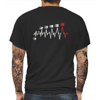 Heartbeat Motorrad Herzschlag Mens Back Print T-shirt | Favorety AU