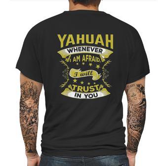 Hebrew Israelite Clothing Yahuah Im Afraid Trust You Mens Back Print T-shirt | Favorety