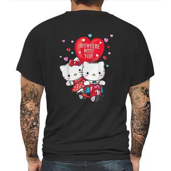 Hello Kitty And Dear Daniel Anywhere With You Valentine Mens Back Print T-shirt | Favorety