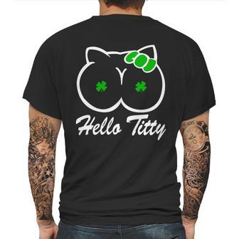 Hello Titty Irish Clover Mens Back Print T-shirt | Favorety UK