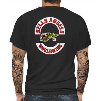 Hells Angels Worldwide T Shirt Long Sleeve Hoodie Sweatshirt Mens Back Print T-shirt | Favorety