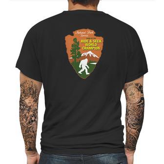 Hide Seek World Champion Bigfoot National Fores Mens Back Print T-shirt | Favorety DE