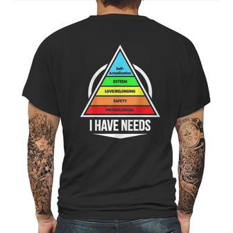 Hierarchy Of Needs Psych Mens Back Print T-shirt | Favorety UK