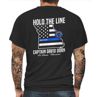 Hold The Line Captain David Dorn Mens Back Print T-shirt | Favorety CA