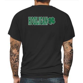 Hooligans St Patricks Day Four Leaf Clover Mens Back Print T-shirt | Favorety UK