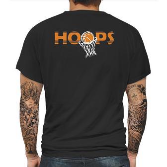 Hoops Basketball Mens Back Print T-shirt | Favorety